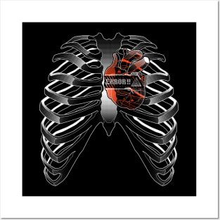 Skeleton X-Ray - Heart Error Posters and Art